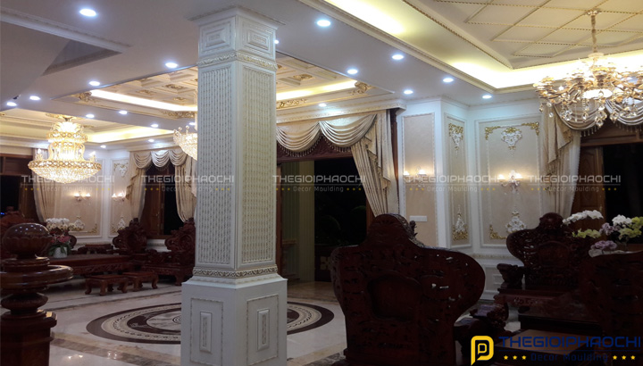 phào chỉ trang trí cột nhà vuông đẹp
